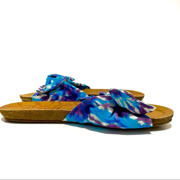 Blowfish Ginah Turq Dye Pop Slide Sandals - NWT - Picture 6 of 16